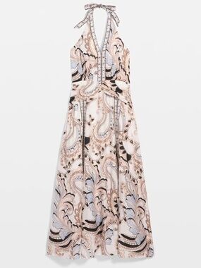 WHBM Halter Tie Maxi Dress Size 4 NWT